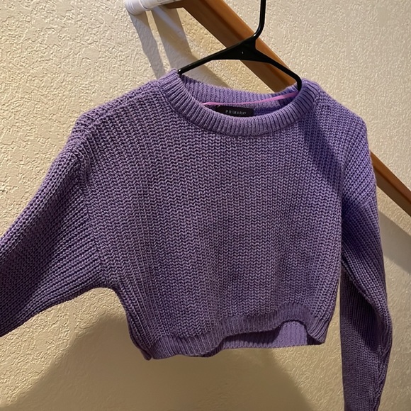 Cropped Purple Sweater - Picture 2 of 4